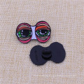 Benutzerdefinierte Ihre Design Soft Enamel Black Nickel Pin mit Gummi-Kappe